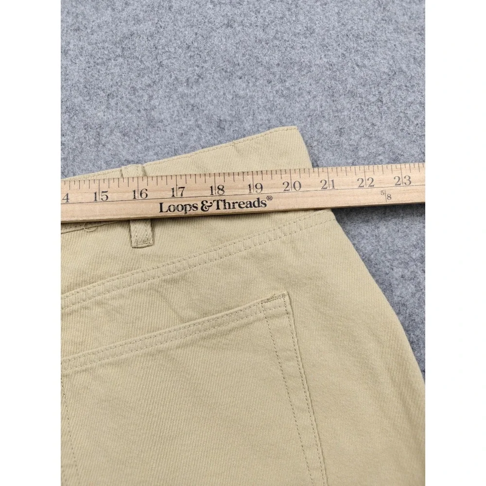 Roucha Pants Mens 42x29 Beige Wide Leg‎ Pleated Khaki Denim Relaxed Fit Casual